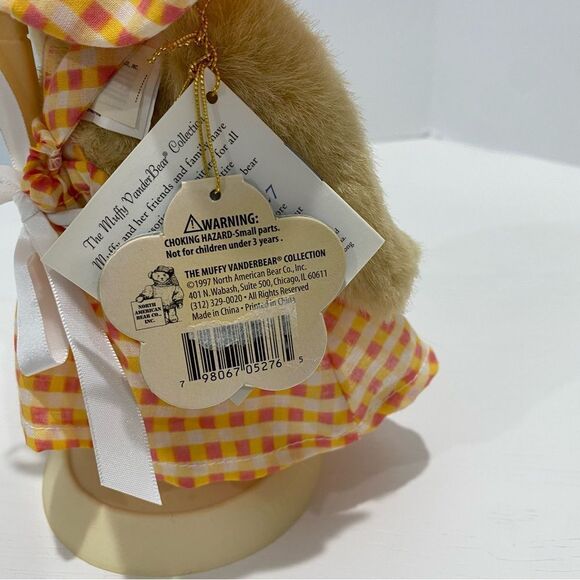 Vintage Muffy Vanderbear Spring Chicks Dress-up Bear Plaid Dress Teddy Bear - Picture 10 of 14